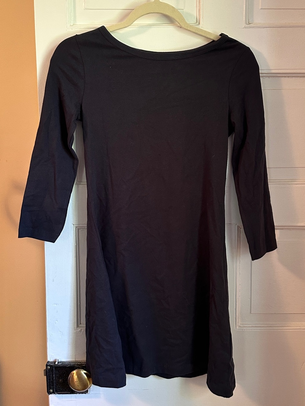 NWT Zara Black Long Sleeve Boatneck Mini Dress